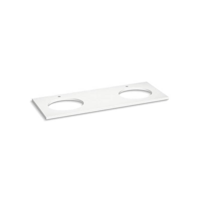 Silestone® quartz 61'' vanity top with double oval cutouts-shop