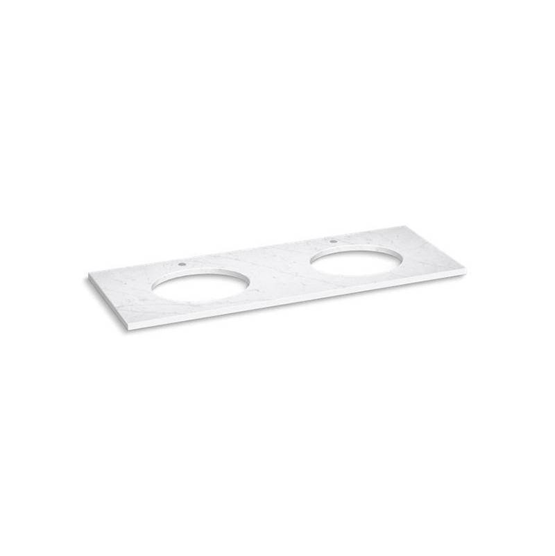 Silestone® quartz 61'' vanity top with double oval cutouts-related