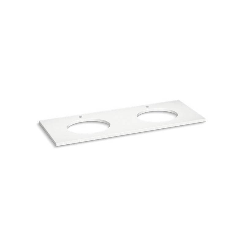 Silestone® quartz 61'' vanity top with double oval cutouts-related