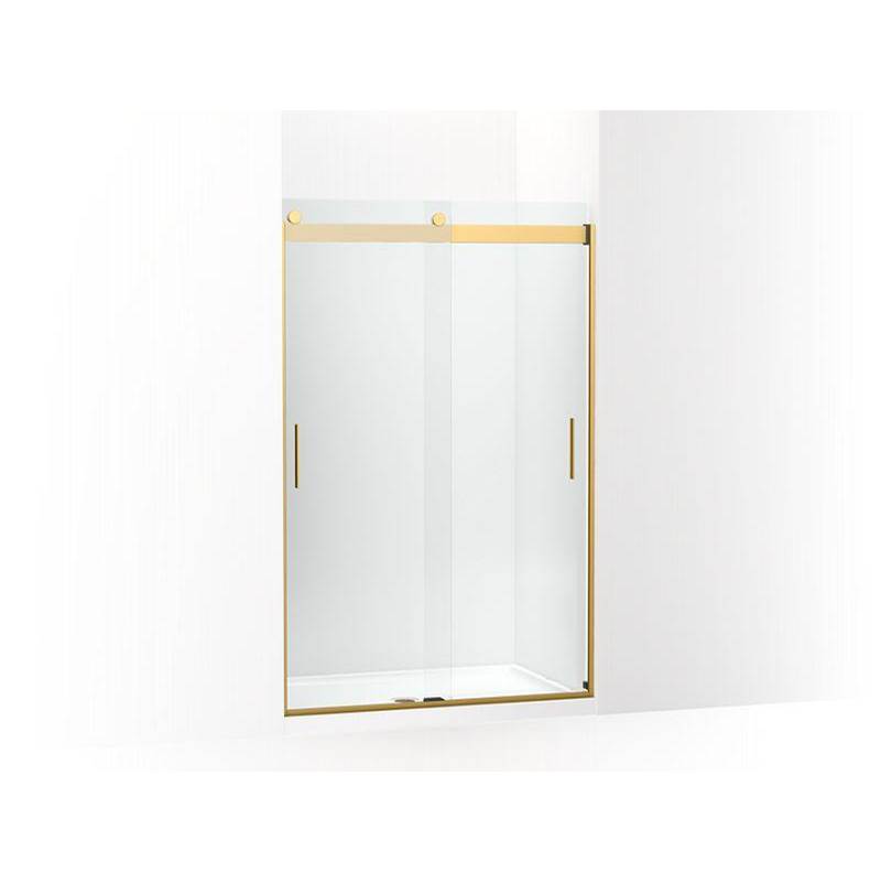 Levity® Sliding shower door, 74'' H x 43-5/8 - 47-5/8'' W, with 1/4'' thick Cryst-related