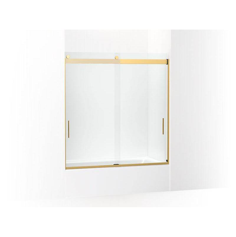 Levity® 62'' H sliding bath door with 1/4'' - thick glass-related