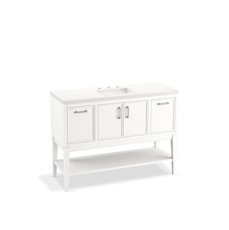 Winnow® 48'' bathroom vanity cabinet with sink and quartz top-related
