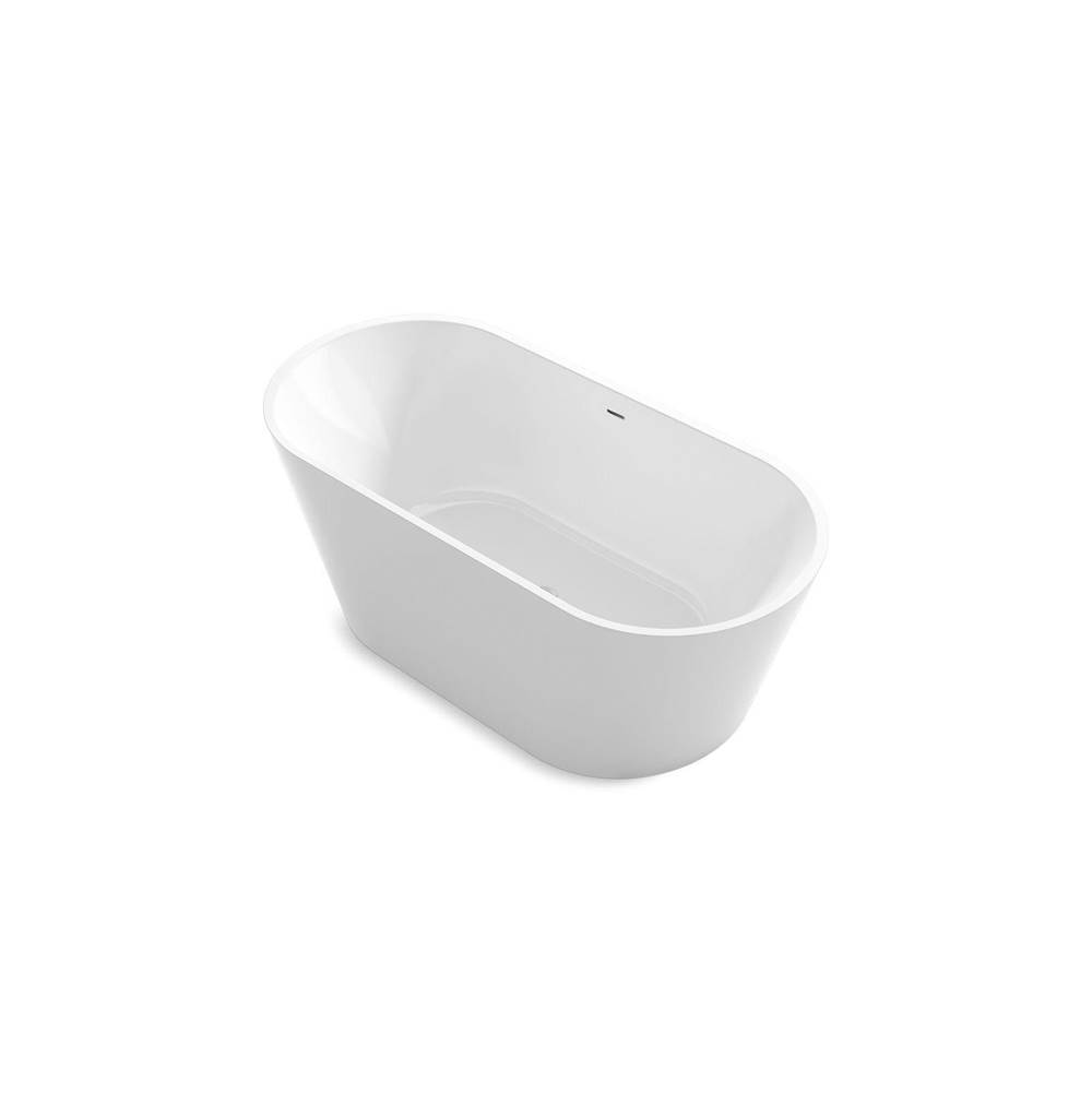 Evok™ 66'' x 30'' freestanding bath with center toe-tap drain-shop