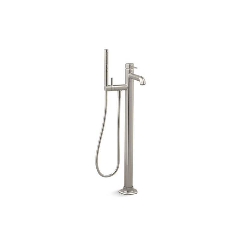 Occasion™ Floor-mount bath filler trim with handshower-related