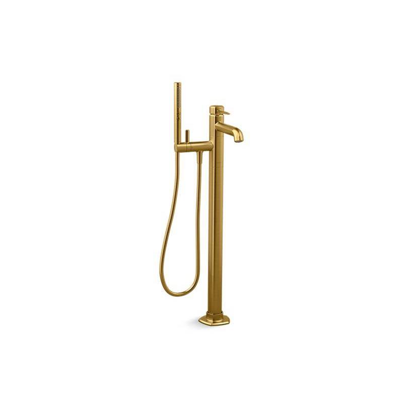 Occasion™ Floor-mount bath filler trim with handshower-related