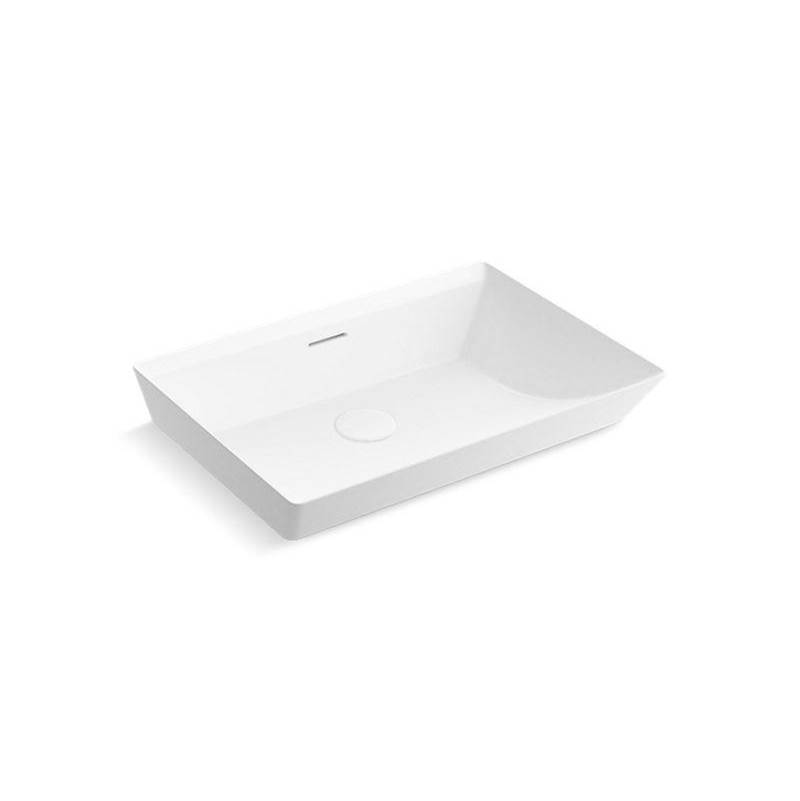 Brazn™ 23'' rectangular semi-recessed vessel bathroom sink-related