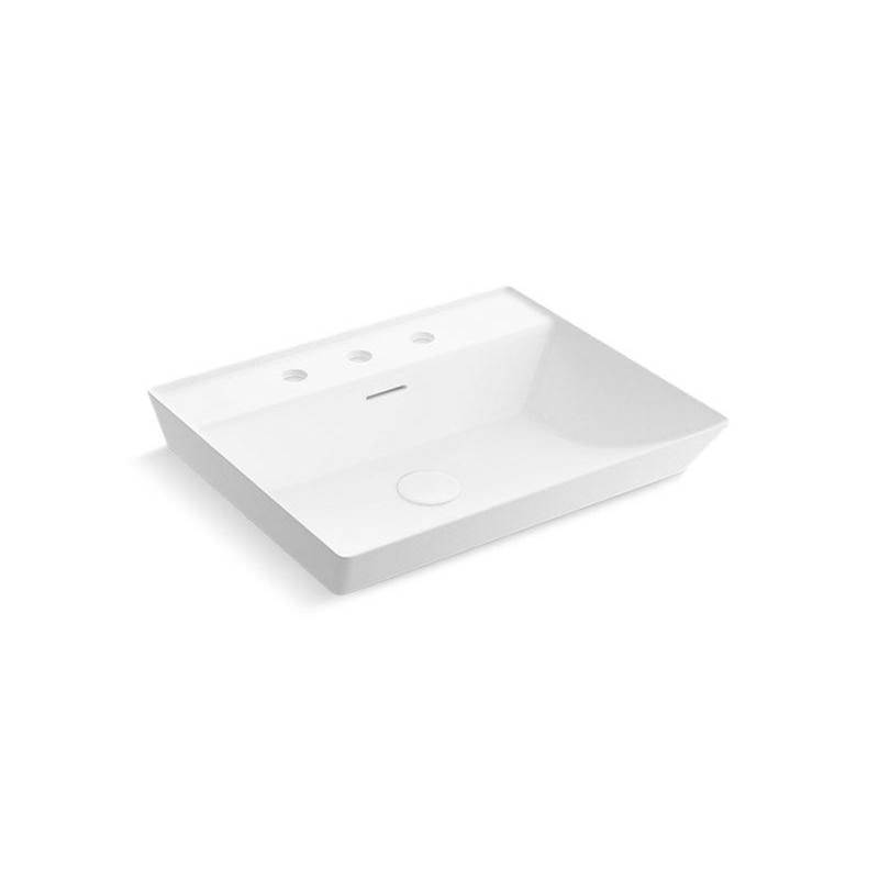 Brazn™ 23'' rectangular semi-recessed vessel bathroom sink-shop