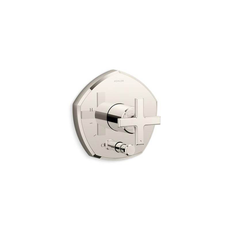 Occasion™ Rite-Temp® shower valve trim with diverter and cross handle-shop