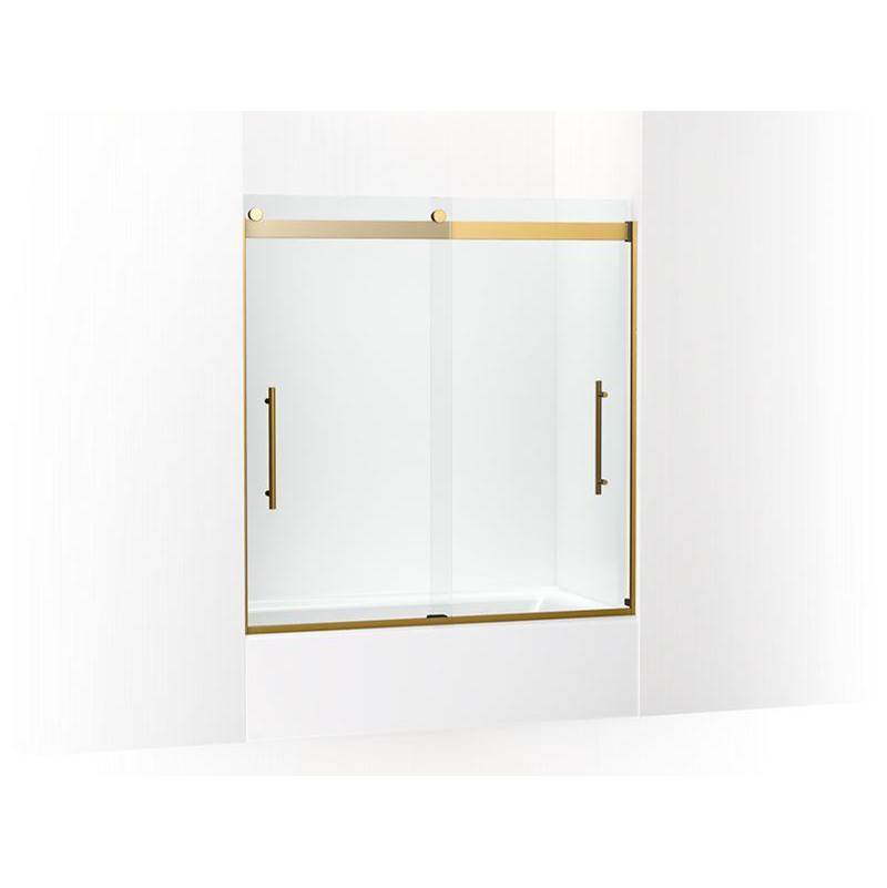 Levity® Plus Frameless sliding bath door, 61-9/16'' H x 56-5/8 - 59-5/8'' W, with-related