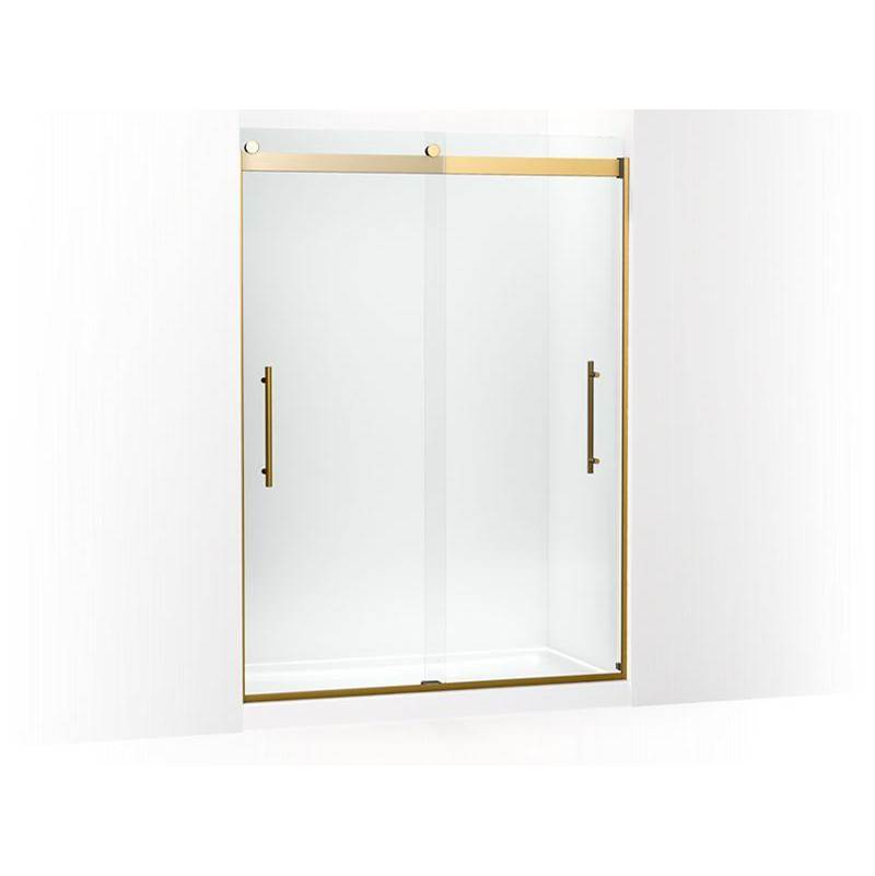 Levity® Plus Frameless sliding shower door, 81-5/8'' H x 56-5/8 - 59-5/8'' W, wit-related