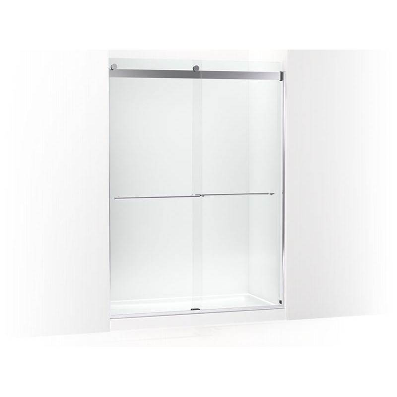 Levity® Plus 81-5/8'' H sliding shower door with 3/8'' - thick glass-related