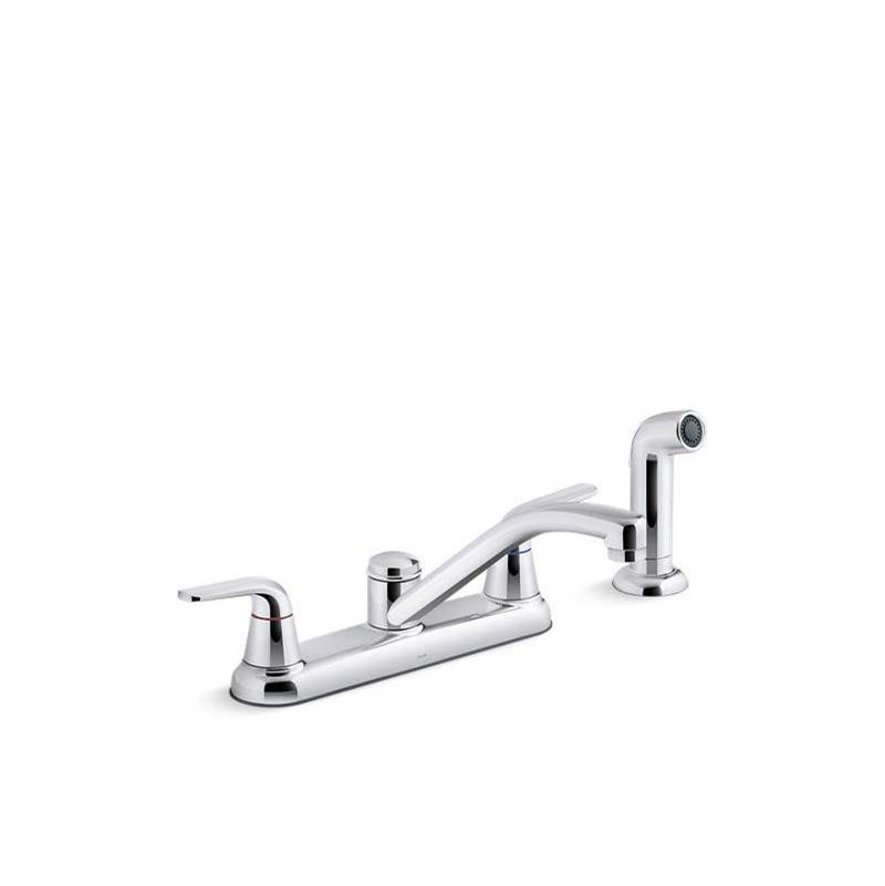Jolt™ Two-handle kitchen sink faucet with side sprayer-related
