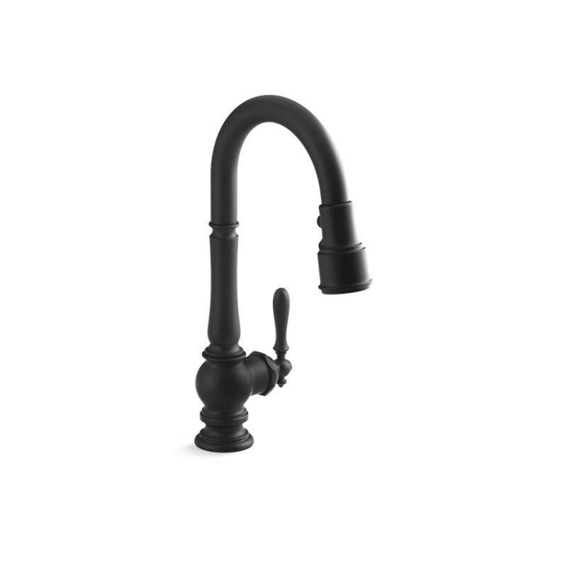Artifacts® Pull-down kitchen sink faucet with three-function sprayhead-related