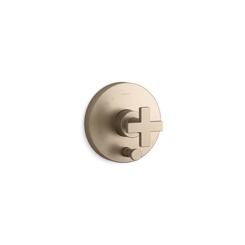 Composed Rite-Temp Valve Trim With Push-Button Diverter And Cross Handle-shop