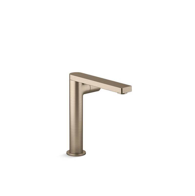 Composed Tall single-handle bathroom sink faucet with cylindrical handle-related