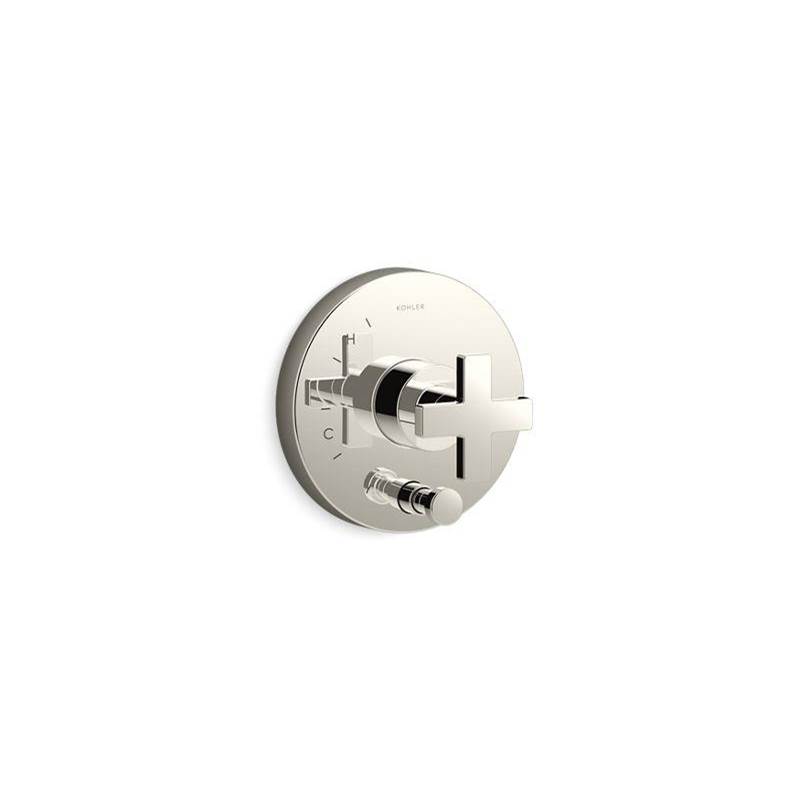 Composed Rite-Temp Valve Trim With Push-Button Diverter And Cross Handle-related