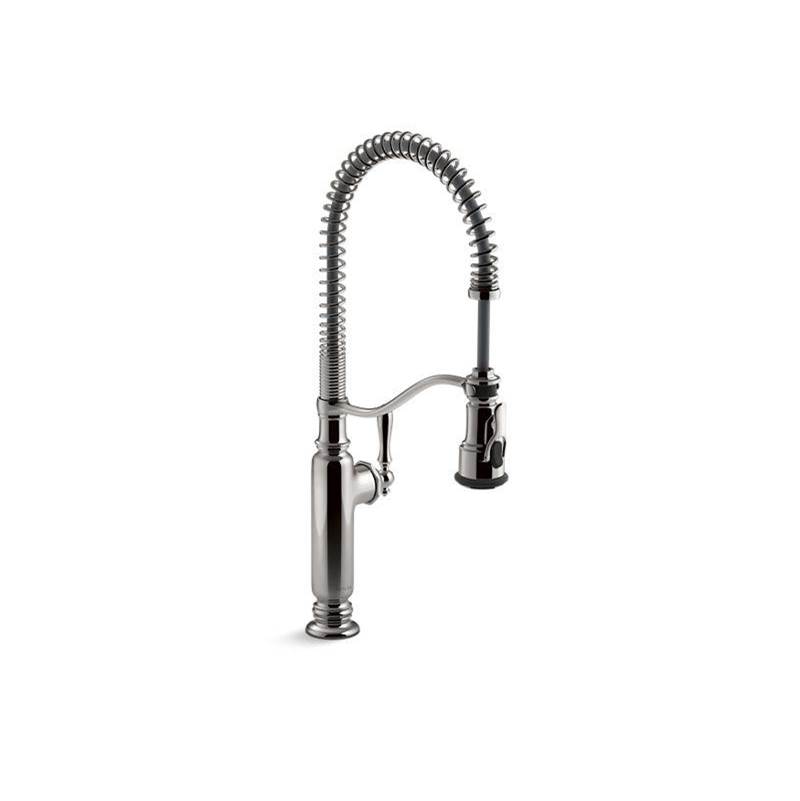 Tournant® Semi-professional kitchen sink faucet with three-function sprayhead-related
