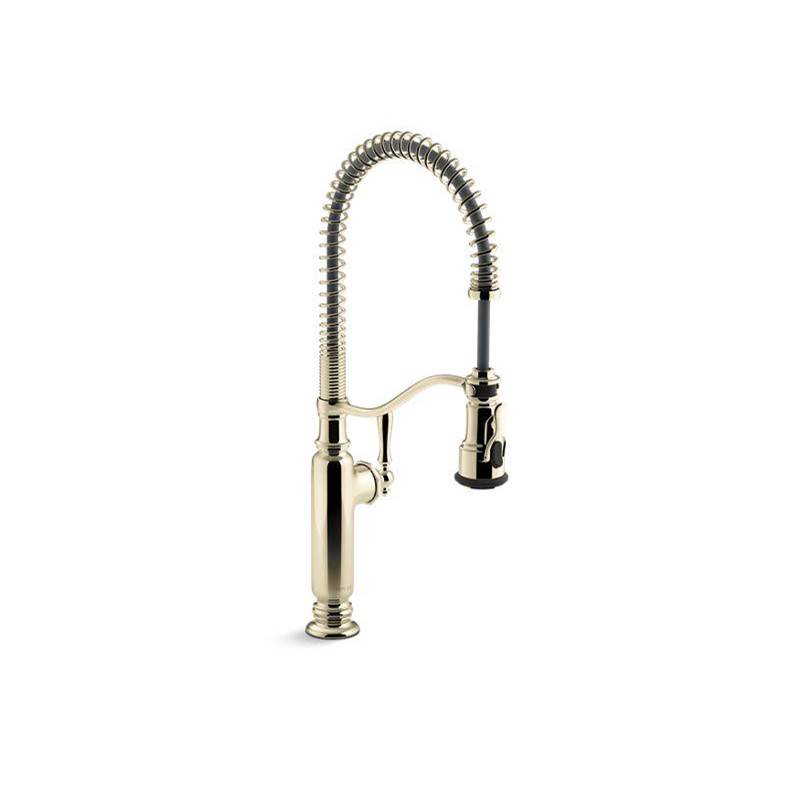 Tournant® Semi-professional kitchen sink faucet with three-function sprayhead-related