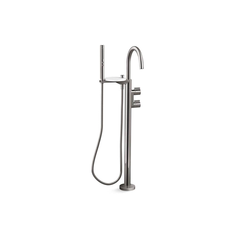 Components® Floor-mount bath filler trim with lever handles and handshower-shop