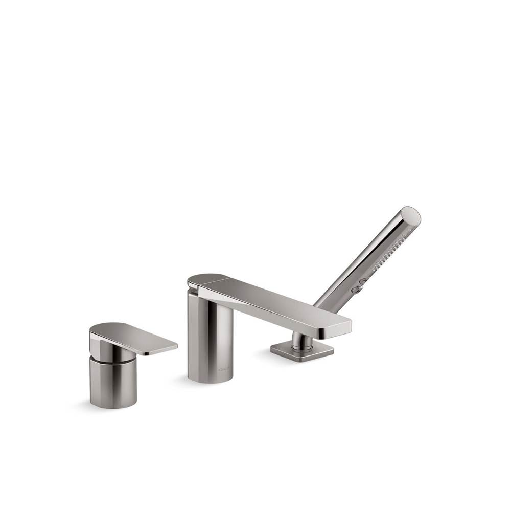 Parallel® Deck-mount bath faucet with handshower-related