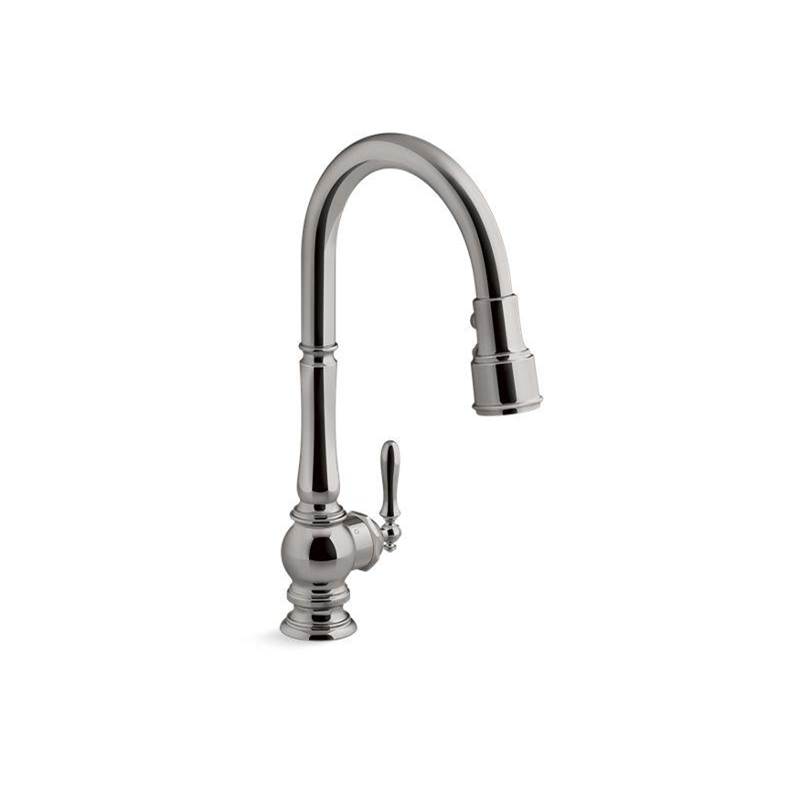 Artifacts® Touchless pull-down kitchen sink faucet with three-function sprayhead-related