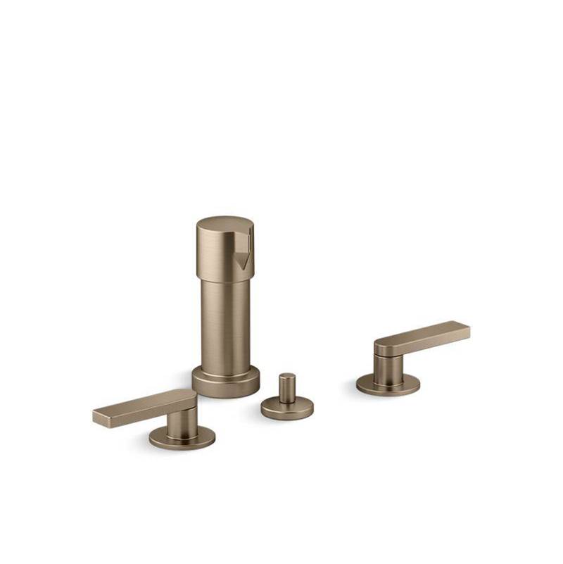 Composed Deck-Mount Bath Faucet With Cross Handles-related