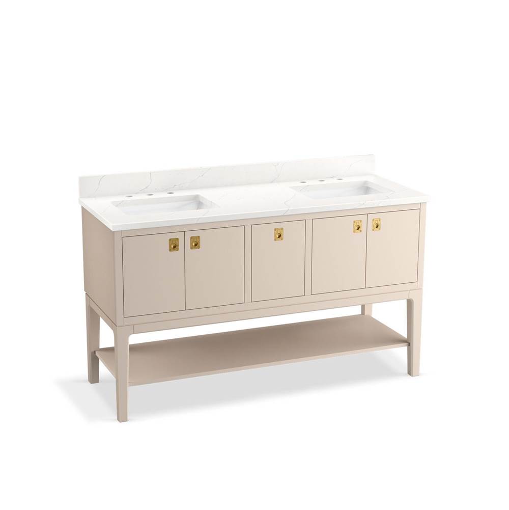 Seagrove™ by Studio McGee 60'' bathroom vanity cabinet with sinks and quartz top-related