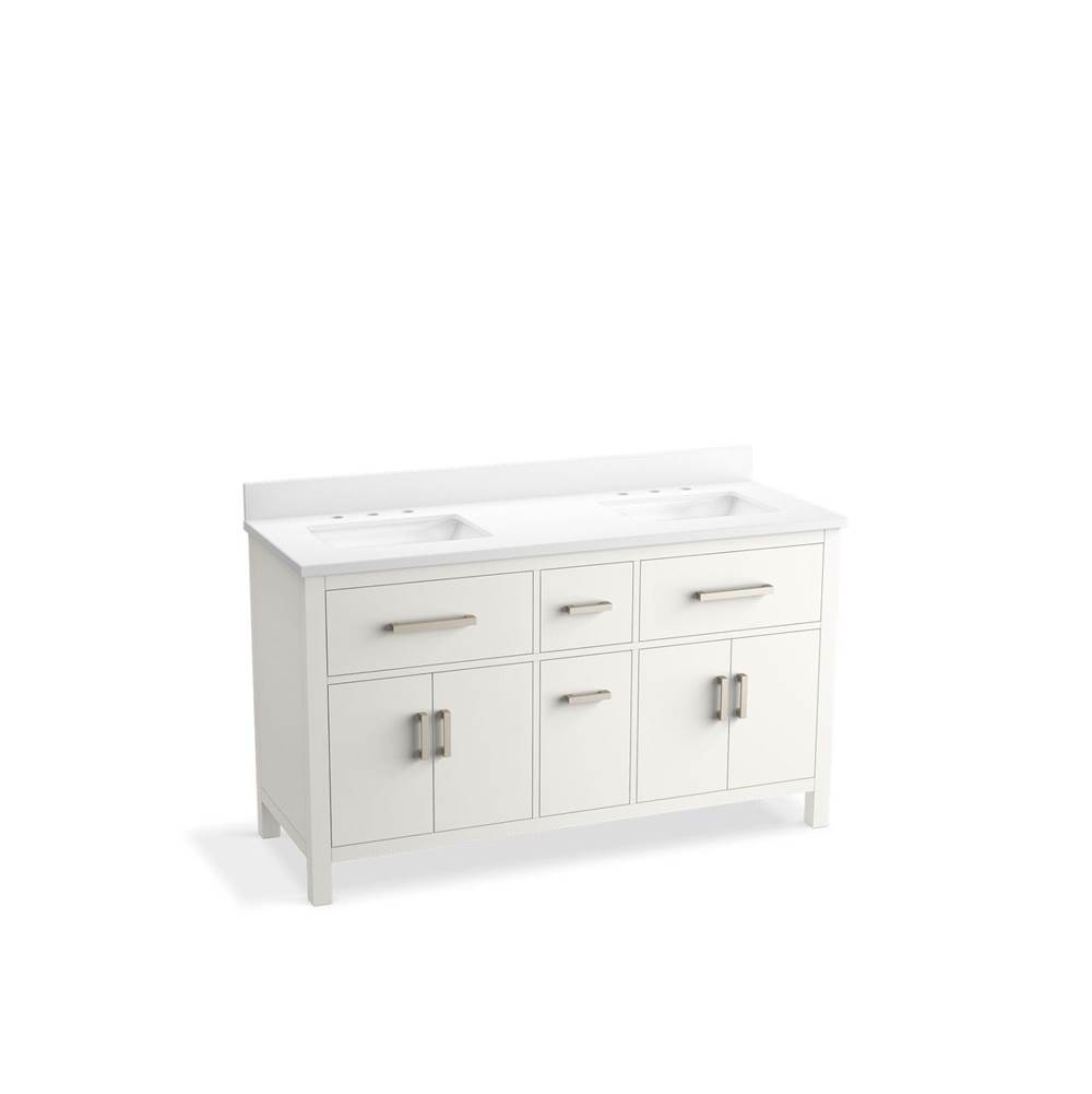 Kresla 60 in. Bathroom Vanity Cabinet With Sinks And Quartz Top-shop