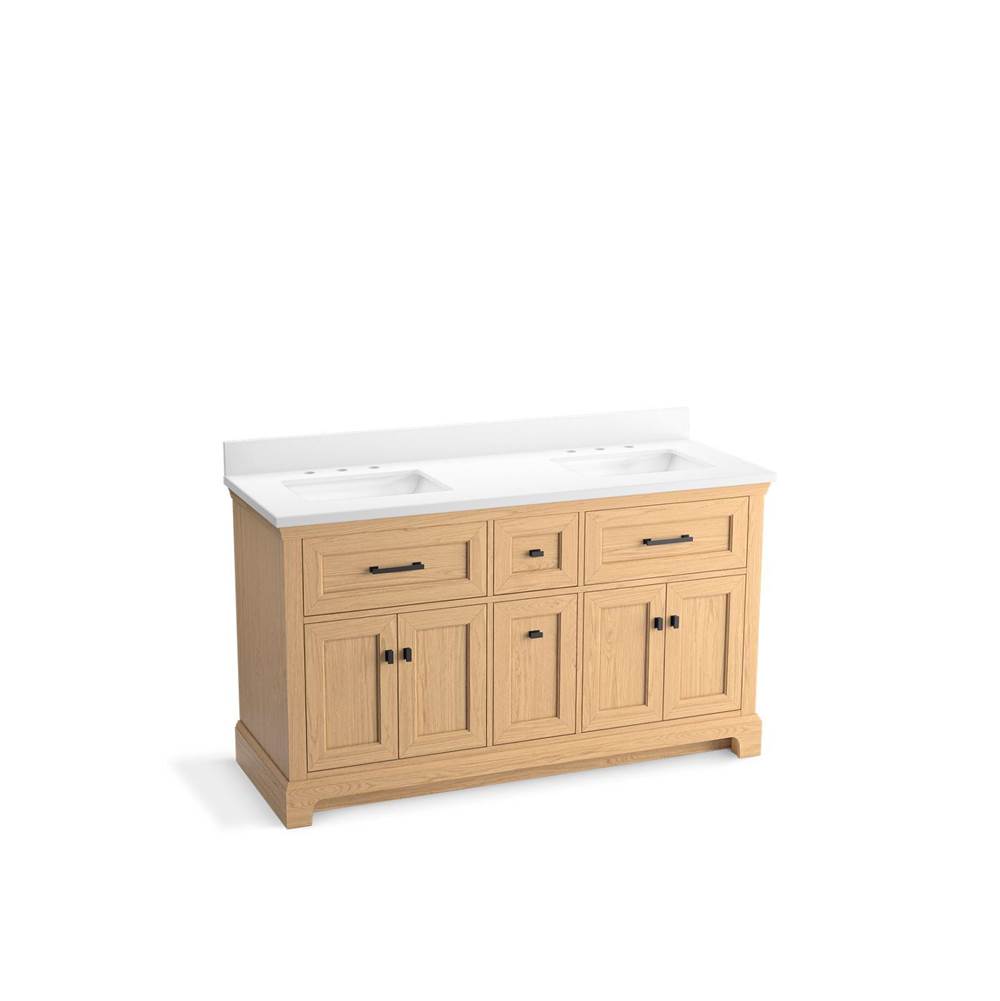 Charlemont 60 in. Bathroom Vanity Cabinet With Sinks And Quartz Top-related