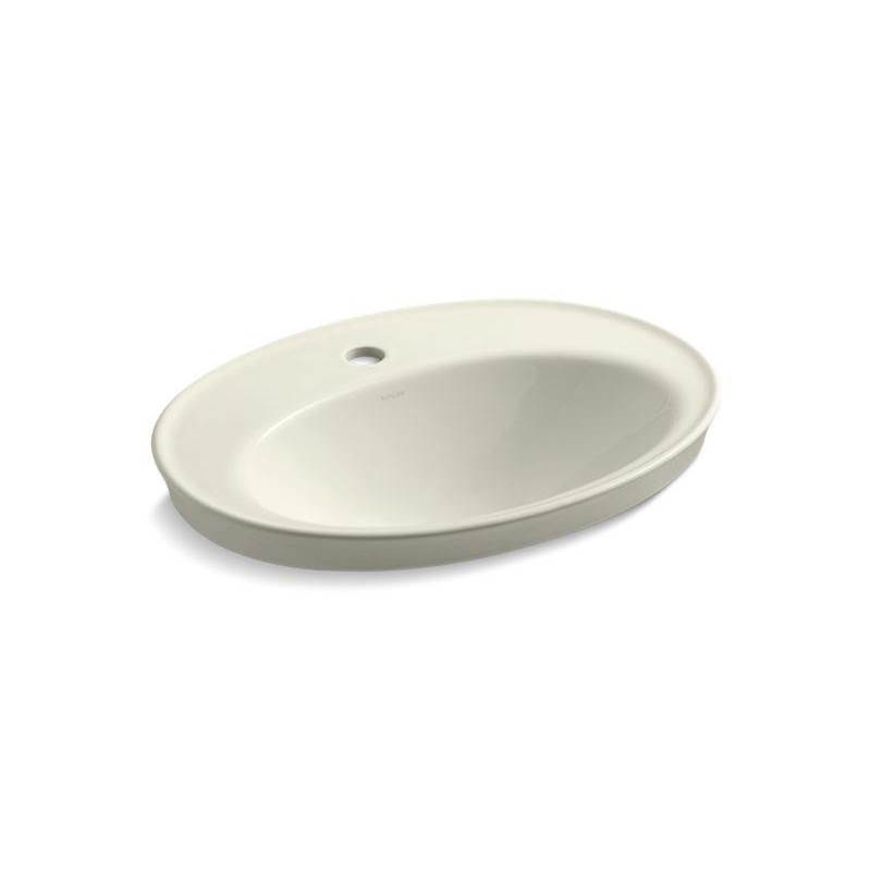 Serif® Drop-in bathroom sink with single faucet hole-related