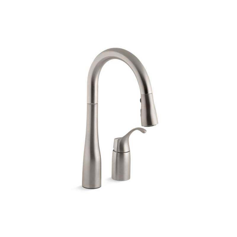Simplice® Pull-down bar sink faucet with three-function sprayhead-related