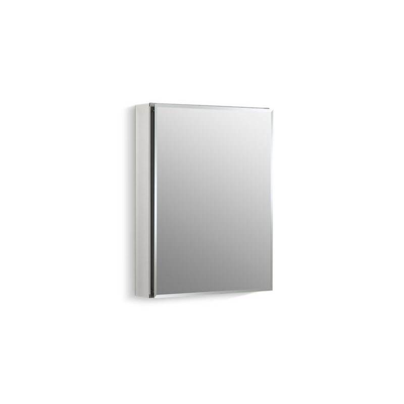 20'' W x 26'' H aluminum single-door medicine cabinet with mirrored door, beveled-shop