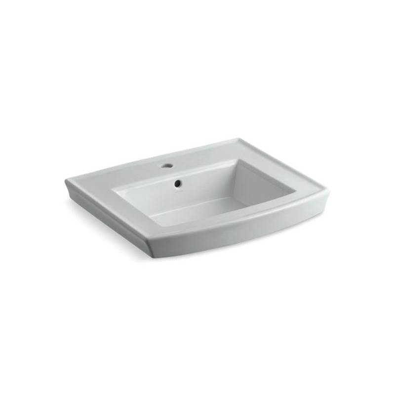 Archer® Pedestal bathroom sink with single faucet hole-related