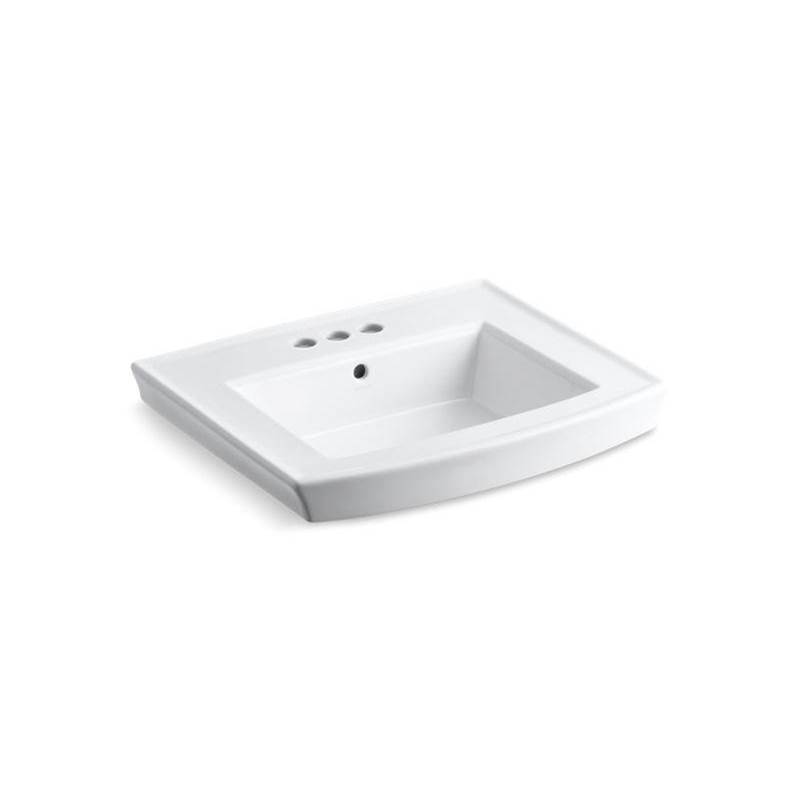 Archer® Pedestal bathroom sink with 4'' centerset faucet holes-related
