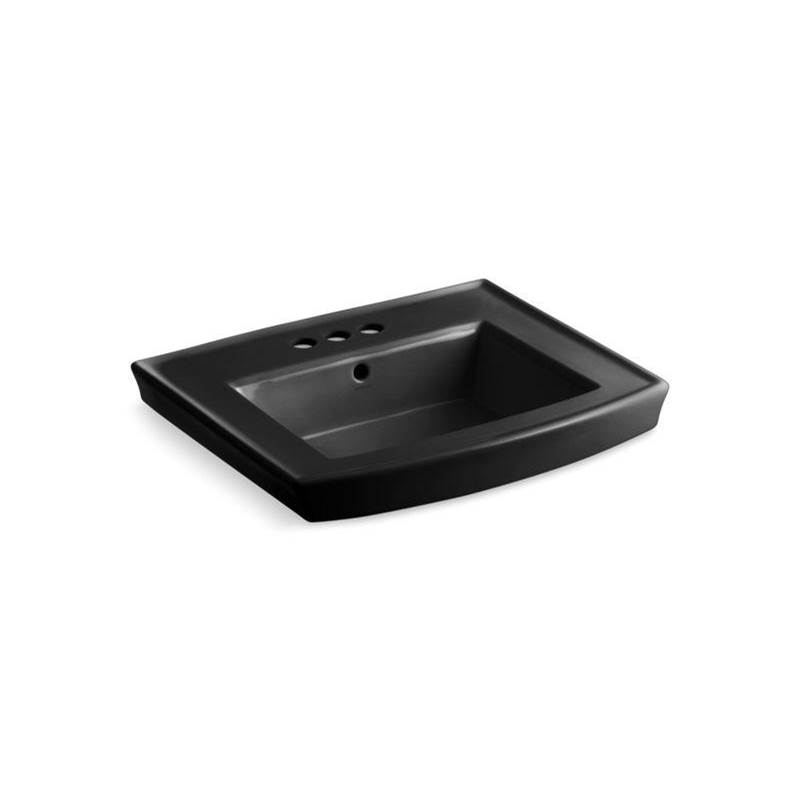 Archer® Pedestal bathroom sink with 4'' centerset faucet holes-related