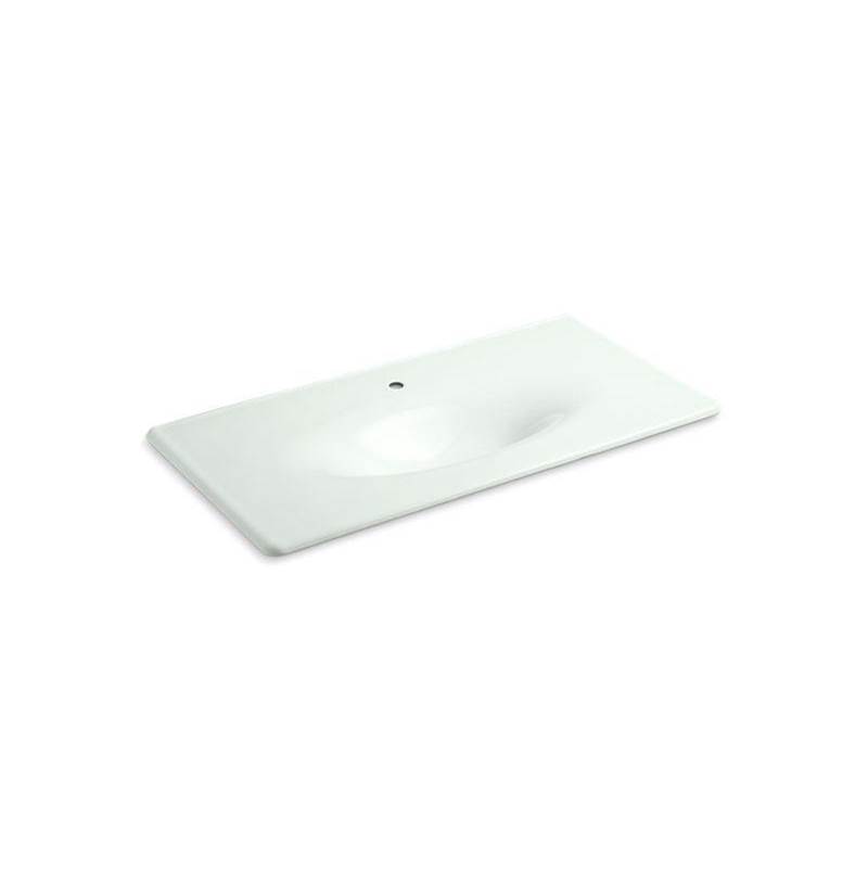 Iron/Impressions® 43'' Enameled cast iron vanity top with integrated oval sink-related