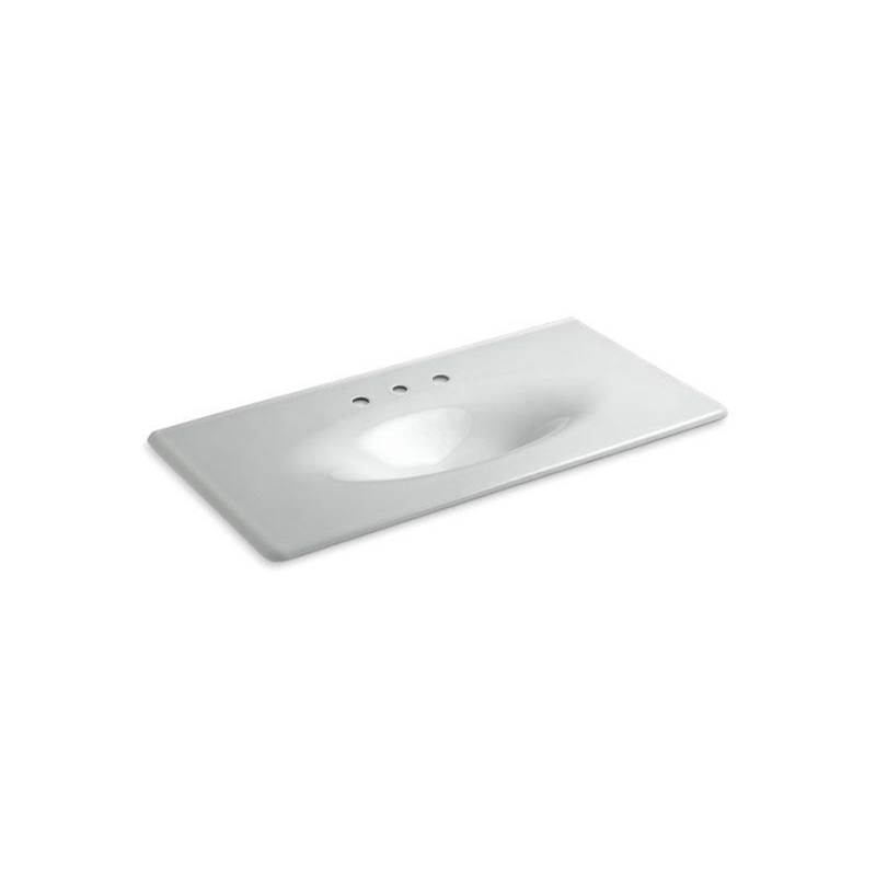 Iron/Impressions® 43'' Enameled cast iron vanity top with integrated oval sink-related