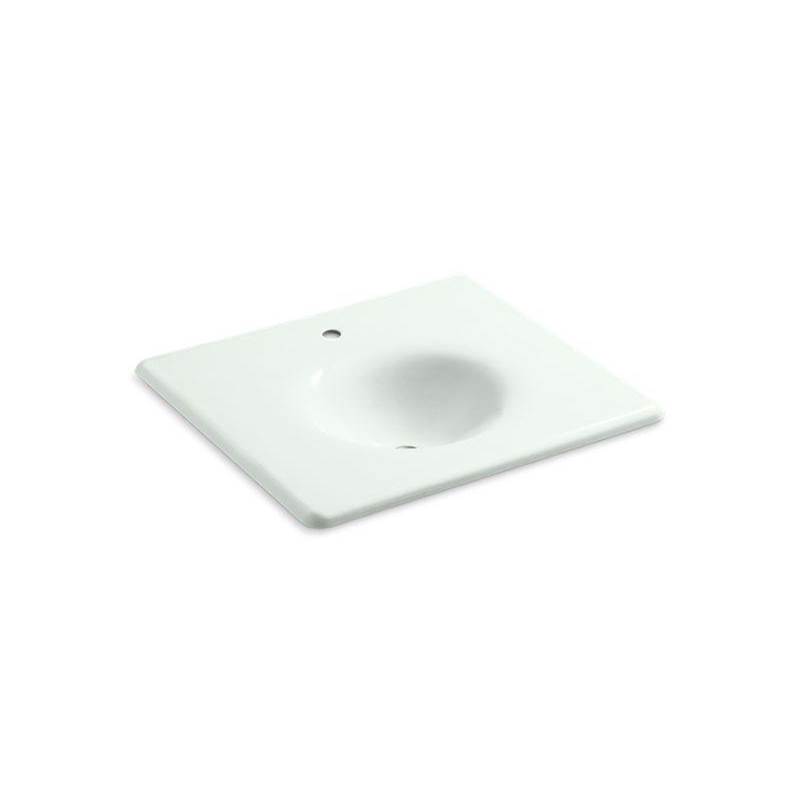 Iron/Impressions® 25'' Enameled cast iron vanity top with integrated round sink-related