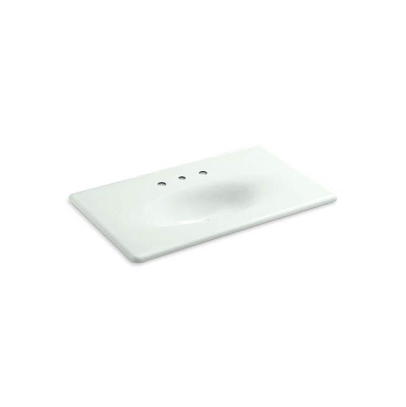 Iron/Impressions® 37'' Enameled cast iron vanity top with integrated oval sink-related