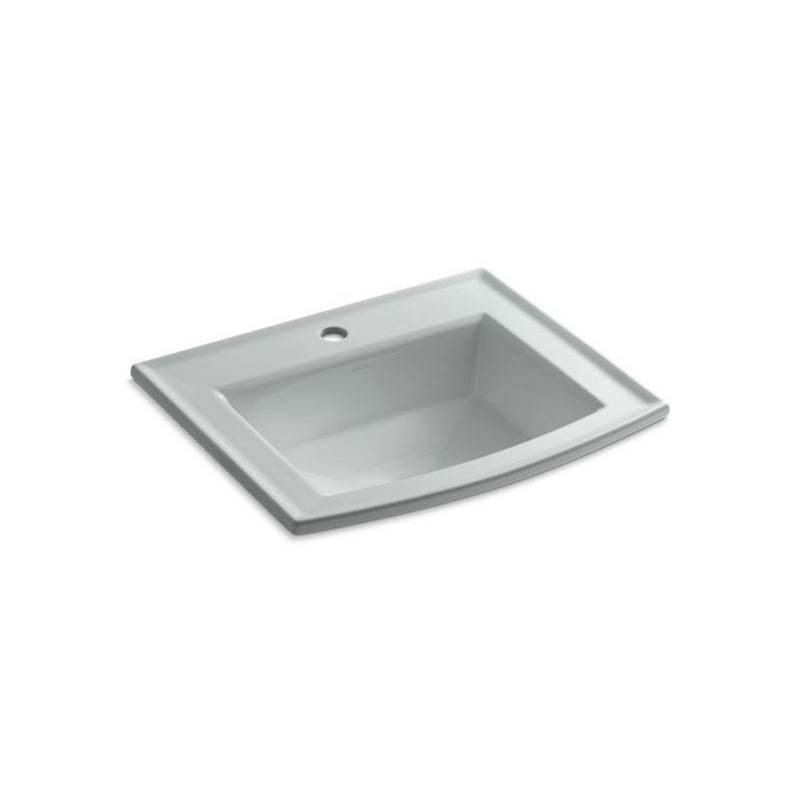 Archer® Drop-in bathroom sink with single faucet hole-related