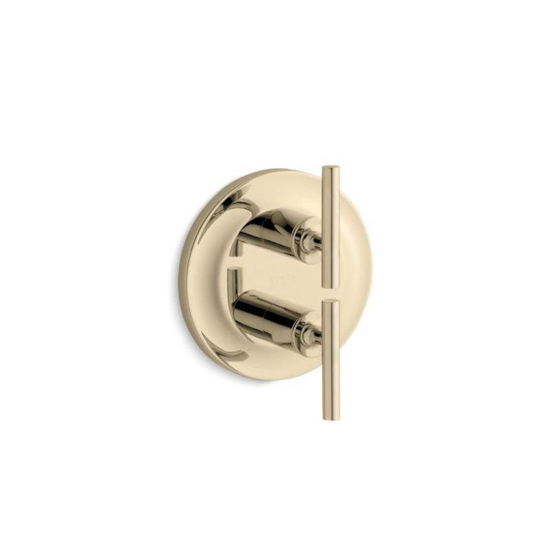 Purist® Valve trim with lever handles for stacked valve, requires valve-shop