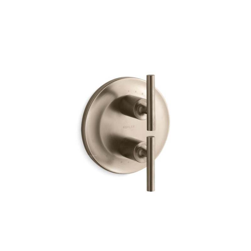 Purist® Valve trim with lever handles for stacked valve, requires valve-related
