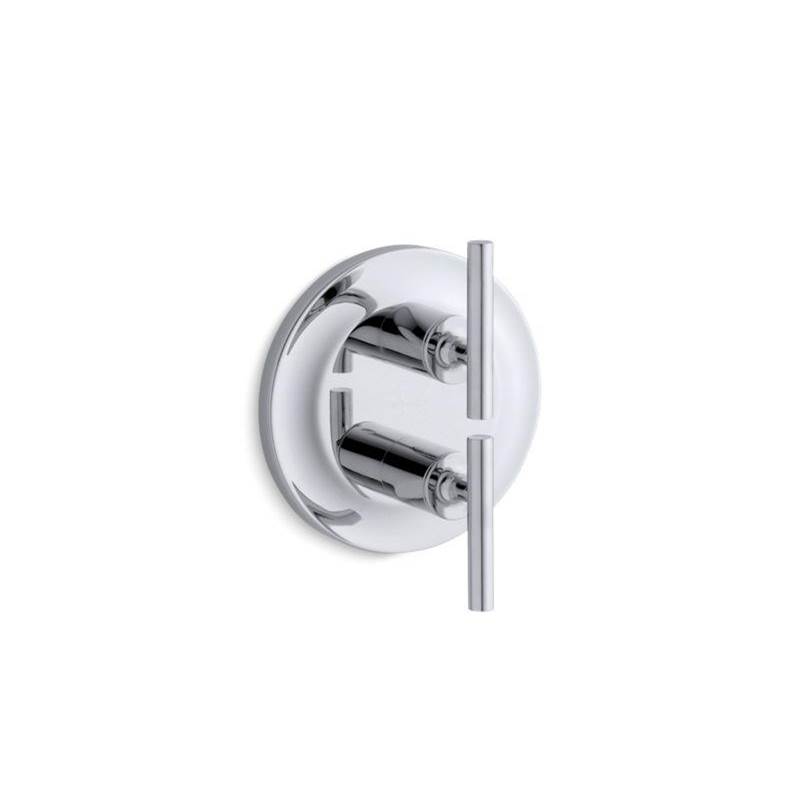 Purist® Valve trim with lever handles for stacked valve, requires valve-shop