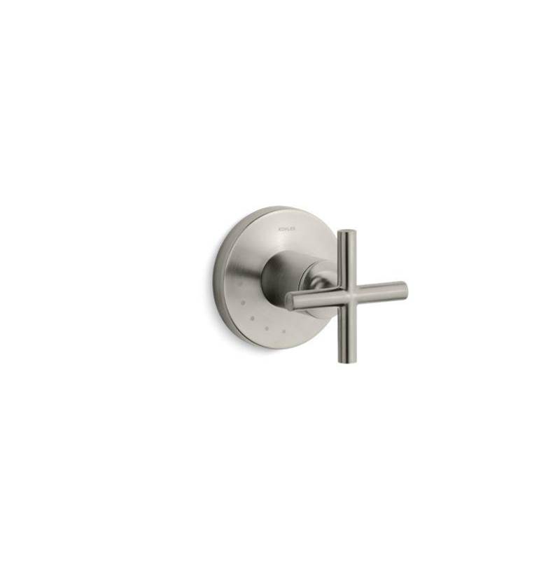 Purist® MasterShower® volume control valve trim with cross handle-shop