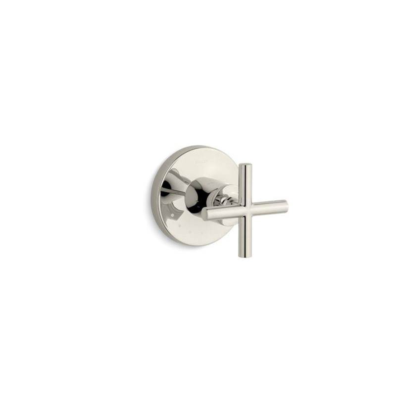 Purist® MasterShower® volume control valve trim with cross handle-related