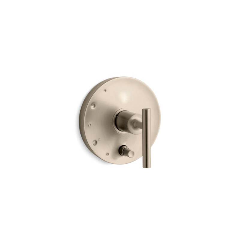 Purist® Rite-Temp® valve trim with push-button diverter and lever handle-shop