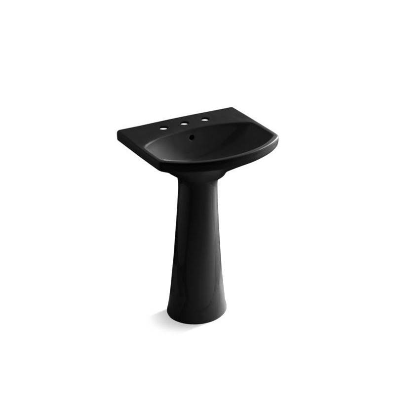 Cimarron® Pedestal bathroom sink with 8'' widespread faucet holes-shop