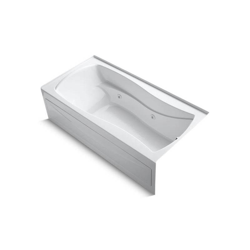 Mariposa® 72'' x 36'' alcove whirlpool bath with integral apron, integral flange,-related