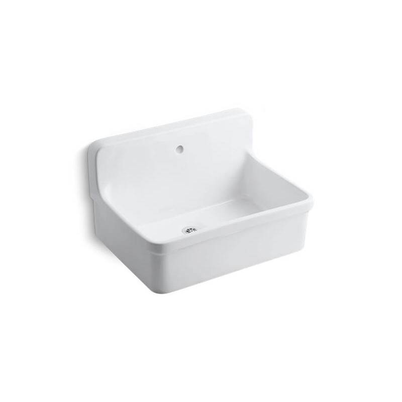 Gilford™ 30'' x 22'' bracket-mount scrub-up/plaster sink with single faucet hole-related