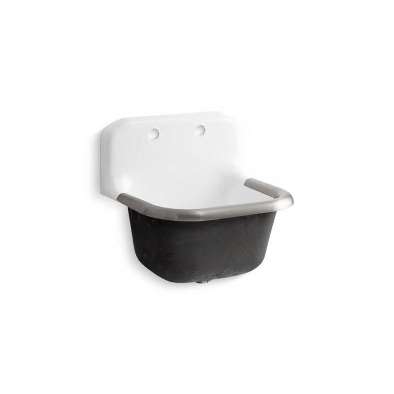 Bannon™ 24'' x 20-1/4'' wall-mount or P-trap mount service sink with rim guard an-shop